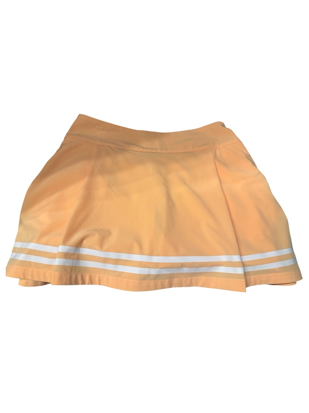 CALIA by Carrie Underwood Peach Mini Skirt with White Double Stripe Hem - Picture 2 of 3
